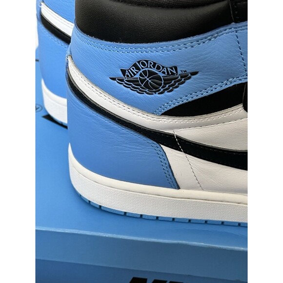 Nike Men’s Size 11.5 Air Jordan 1 Retro OG High Top Blue Black Lace Up With Box - Picture 9 of 12